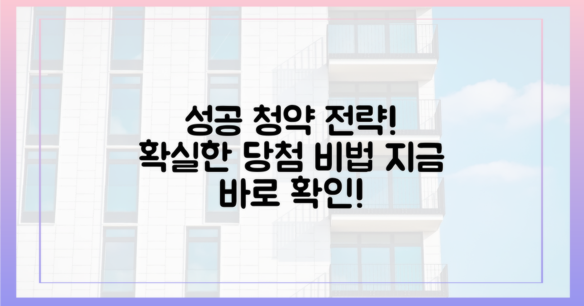 성공 청약, 전략은?