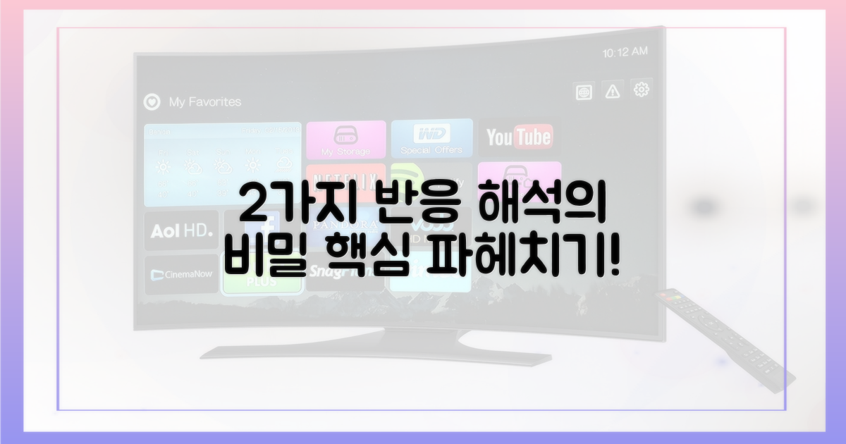 2가지 반응 해석