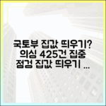 국토부 집값 띄우기 마스터: 의심사례 425건 집중 점검