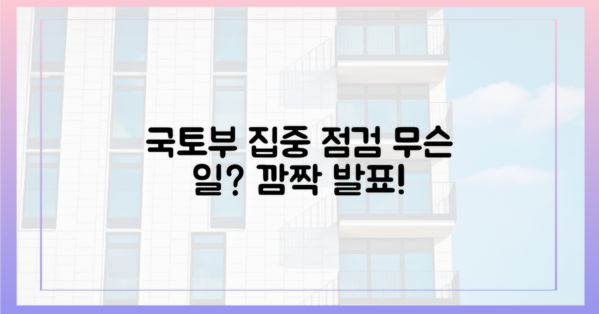 국토부, 왜 집중 점검할까?
