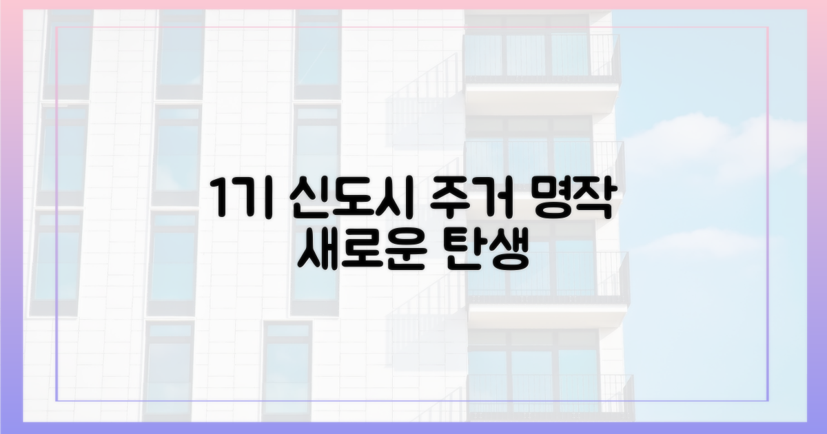 1기 신도시, 새로운 주거 명작 탄생 예고
