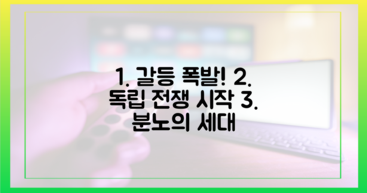 독립을 향한 갈등 폭발