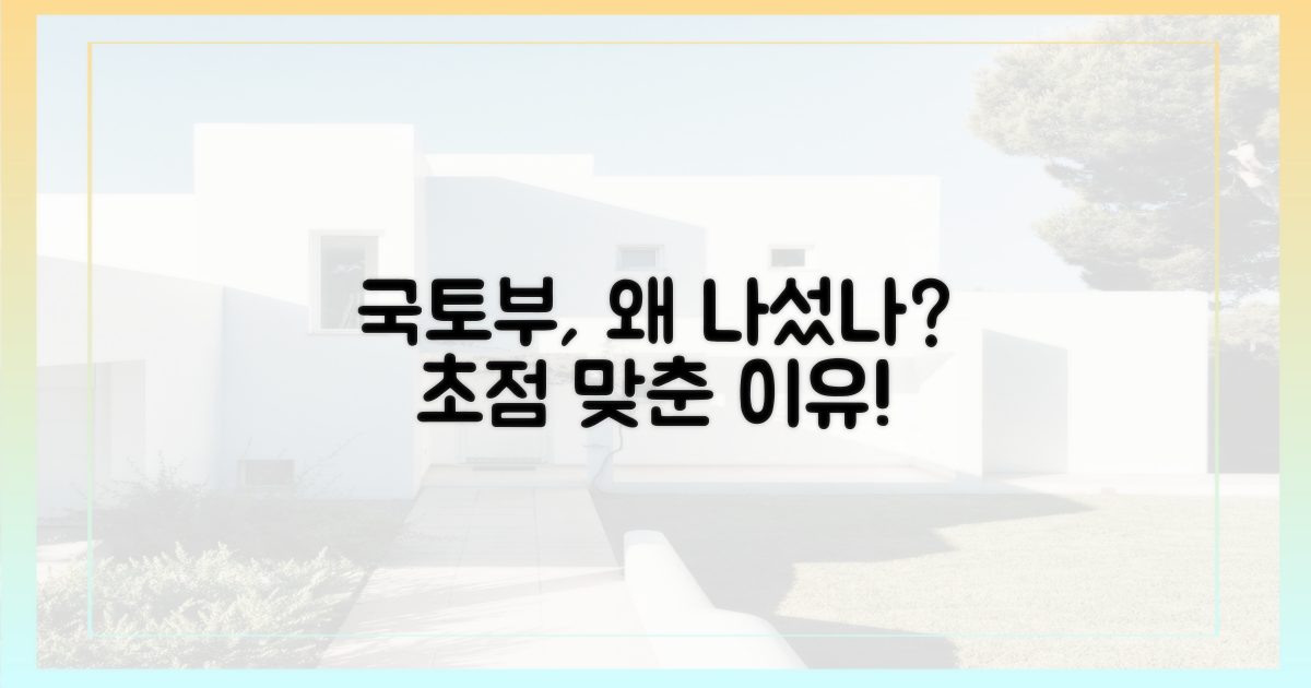 국토부, 왜 나섰을까?