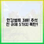 한강벨트 아파트 거래량 3배↑…추석 전 규제 5가지?