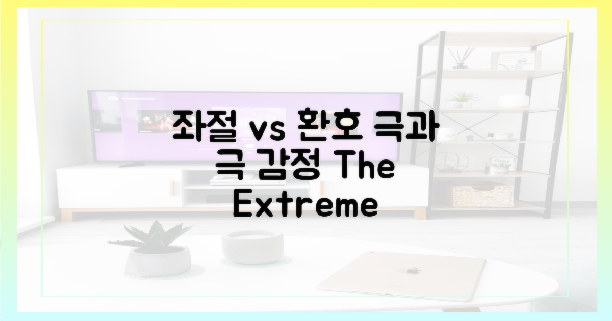 좌절 vs 환호, 극과 극