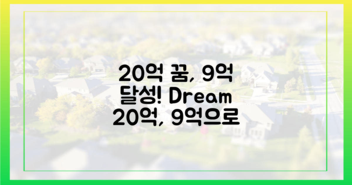 20억의 꿈, 9억으로 이루다