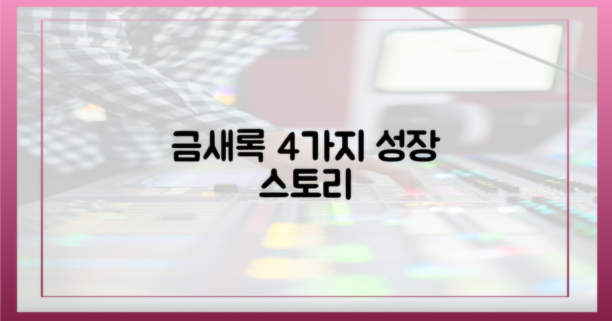 4가지 금새록 성장 스토리