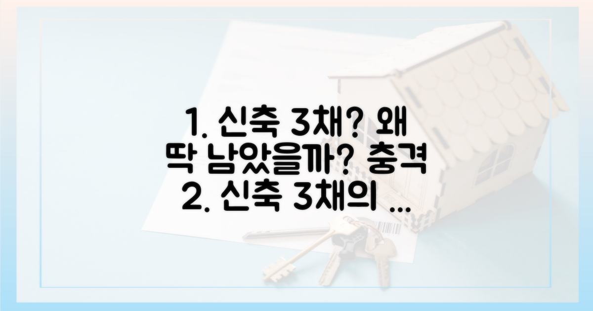 왜 신축이 3채만 남았을까?