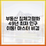 부동산 침체·고령화: 49년 최저 인구이동 마스터!
