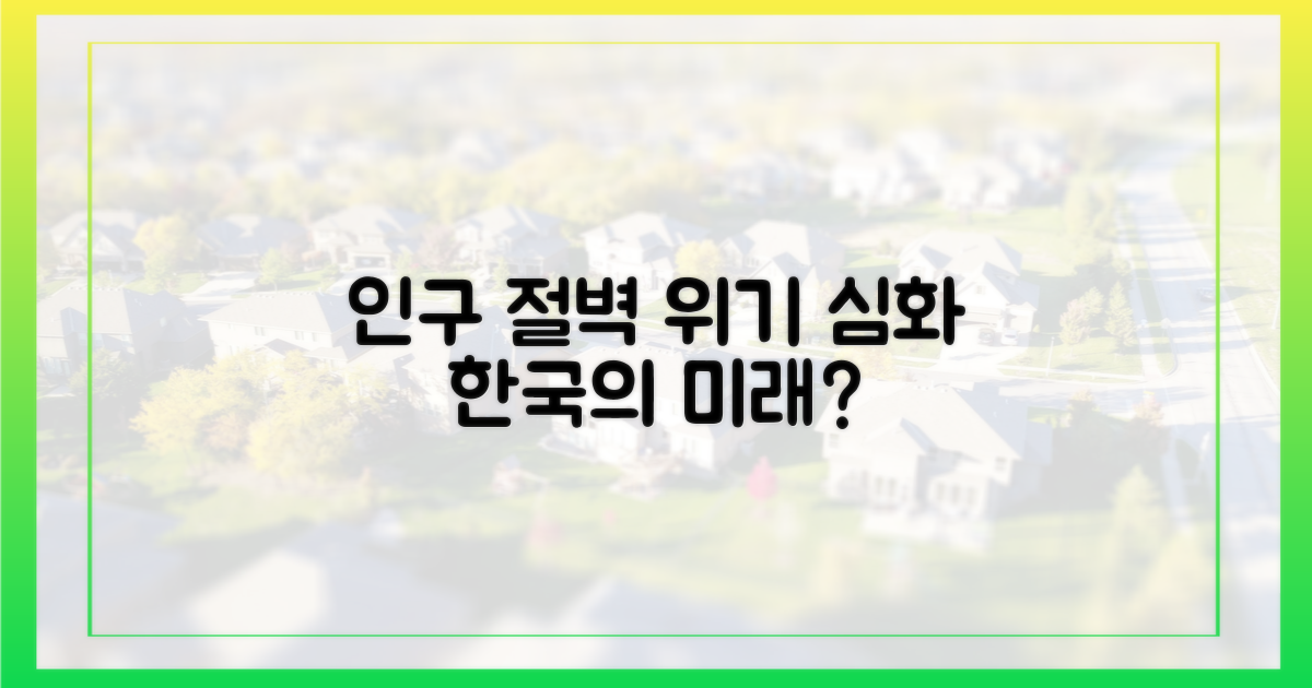 저출산·고령화, 인구 절벽 심화