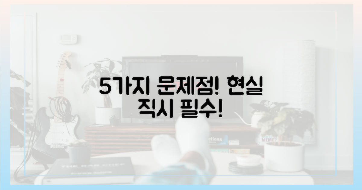 5가지 문제점, 현실 직시 필요