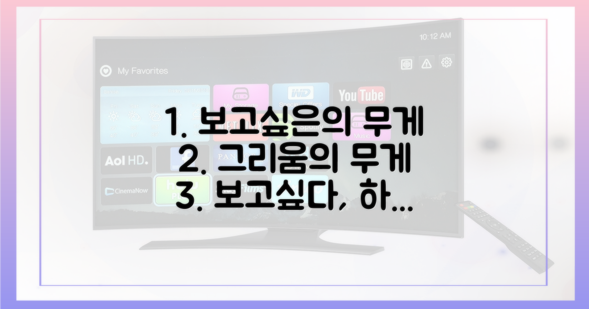보고싶은'의 무게