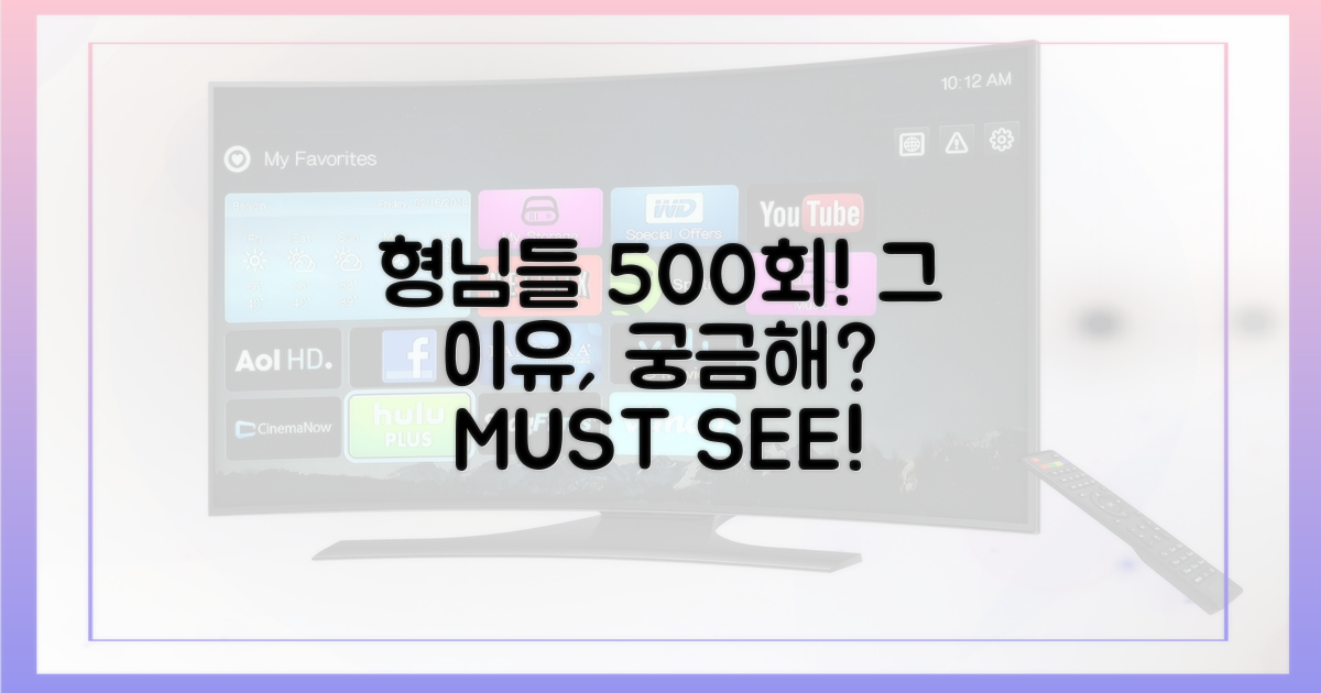 아는형님 500회, 왜 특별할까?