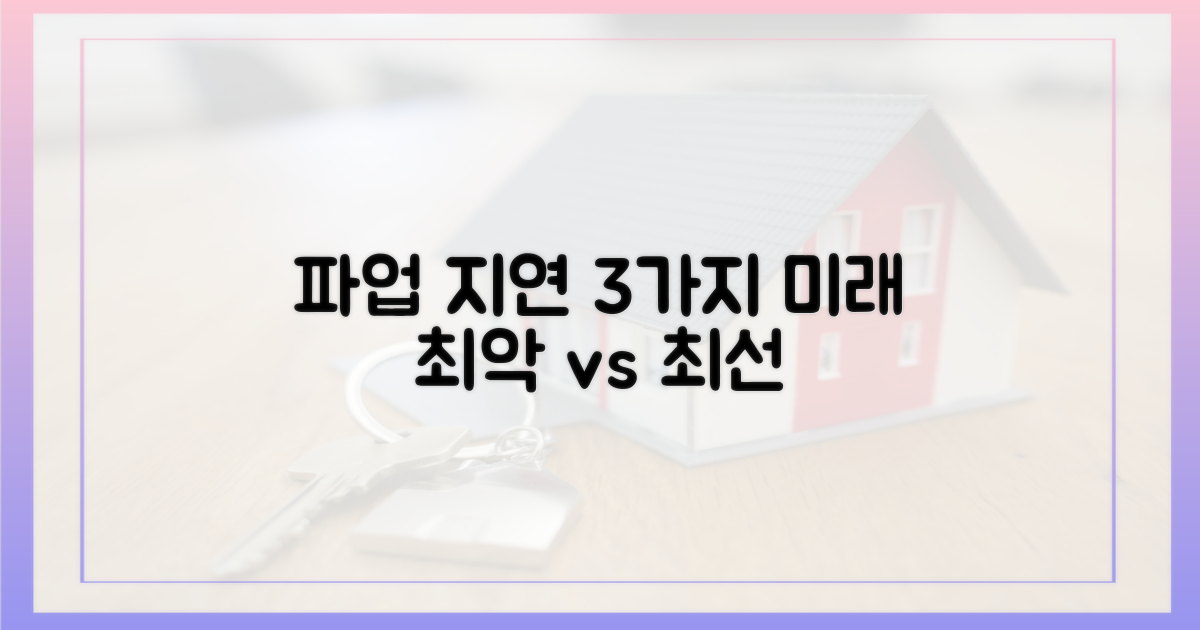 파업 지연 3가지 시나리오