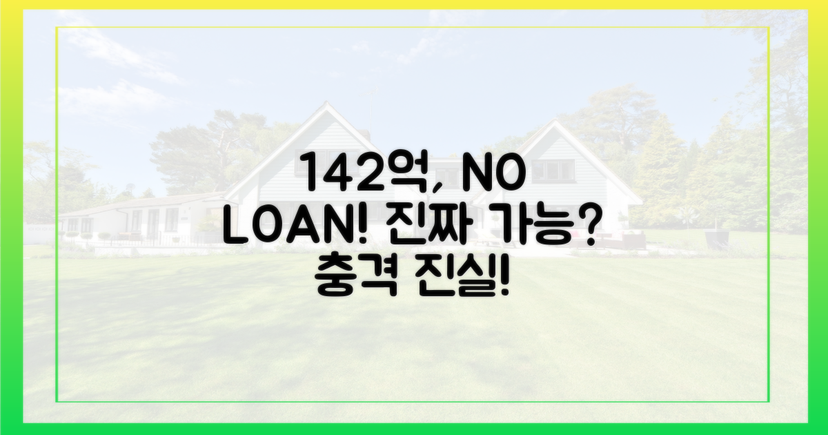 대출 없이 142억, 가능할까?