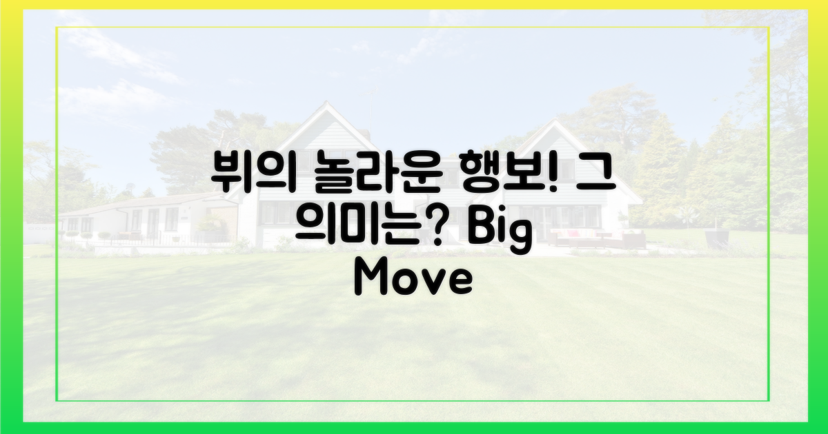 뷔의 통 큰 행보, 그 의미는?