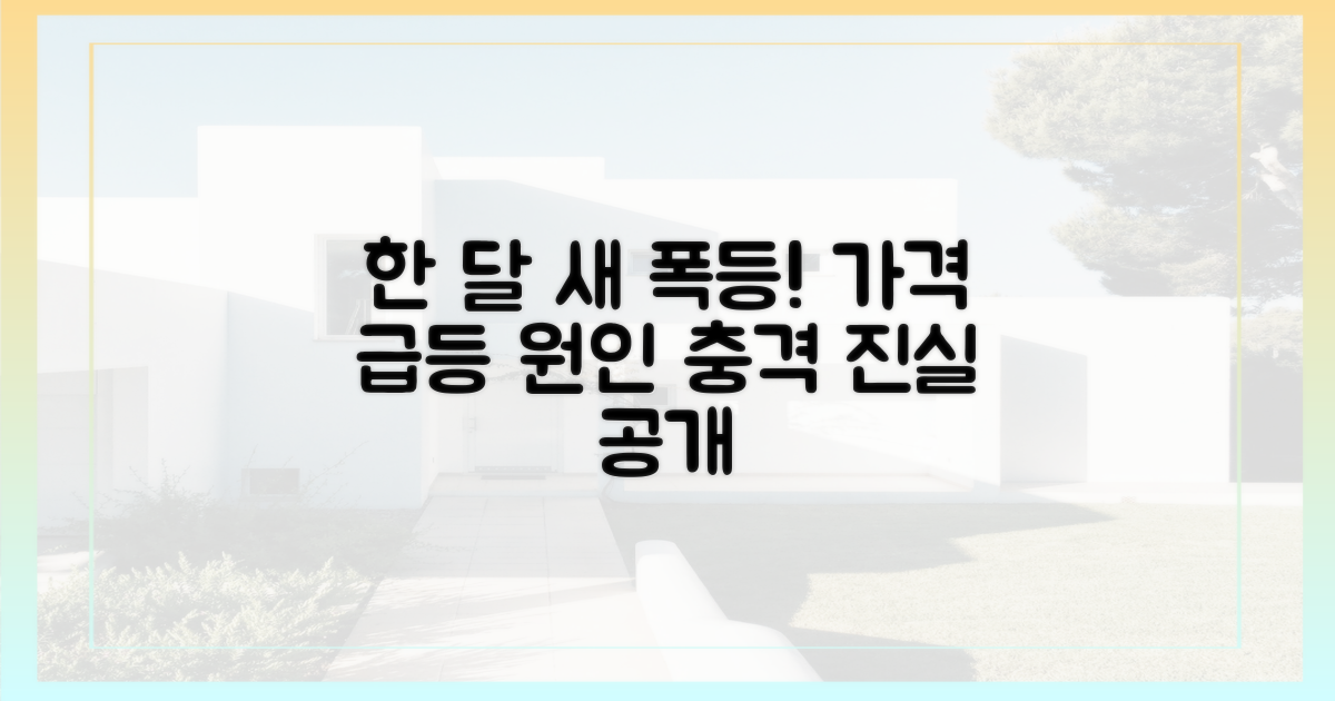 한 달 새 가격 급등 원인