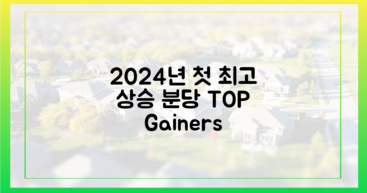 2024년 첫 '최고 상승' 분당