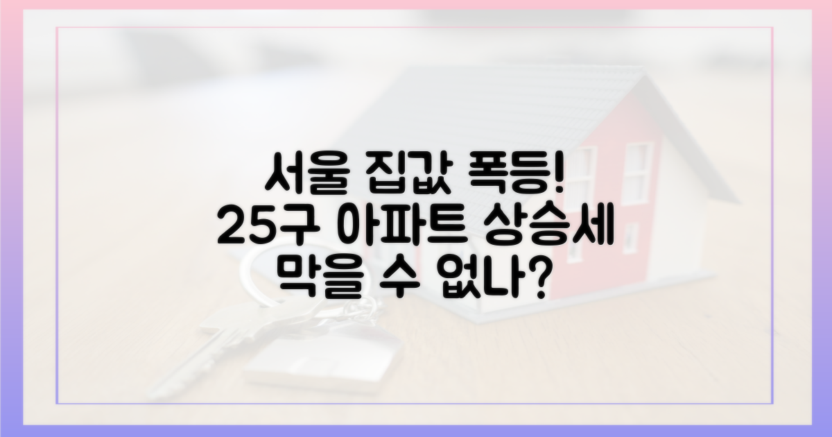 서울 25개구, 집값 상승세 막을 수 없나?