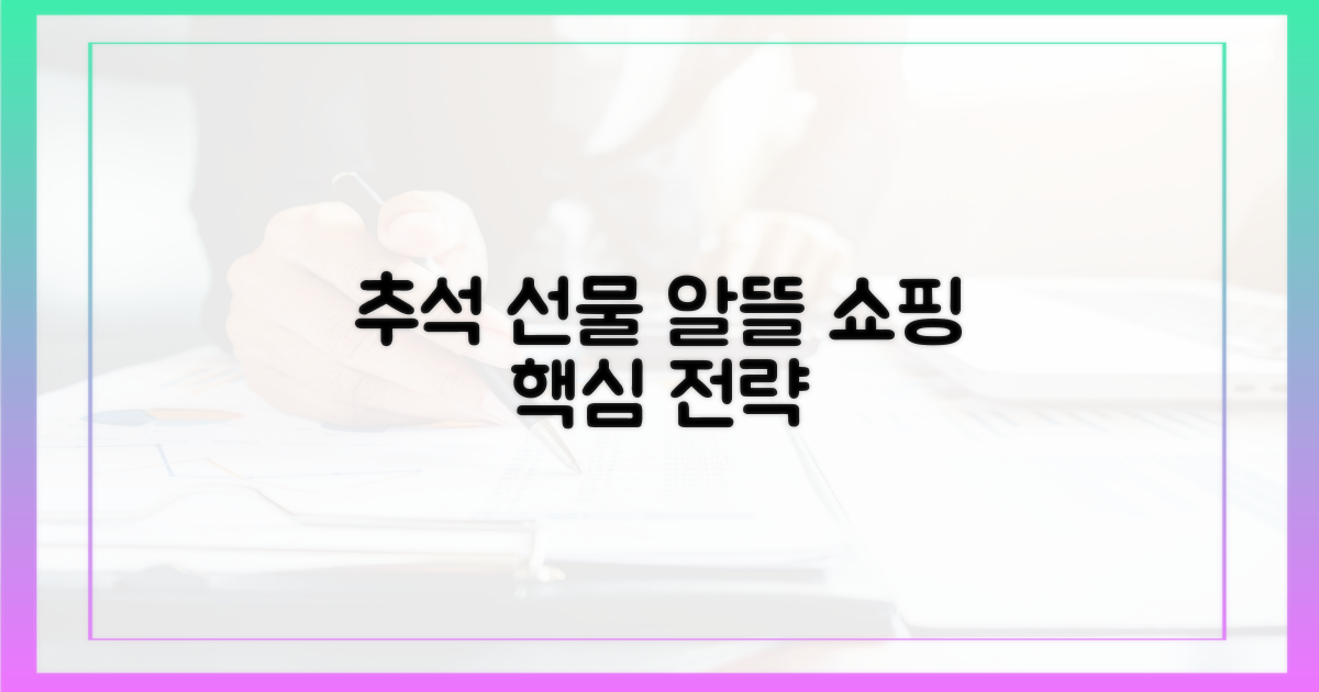 알뜰 쇼핑, 추석 선물 전략