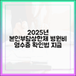 2025년 본인부담상한제, 내가 받은 병원비 영수증으로 확인하는 법