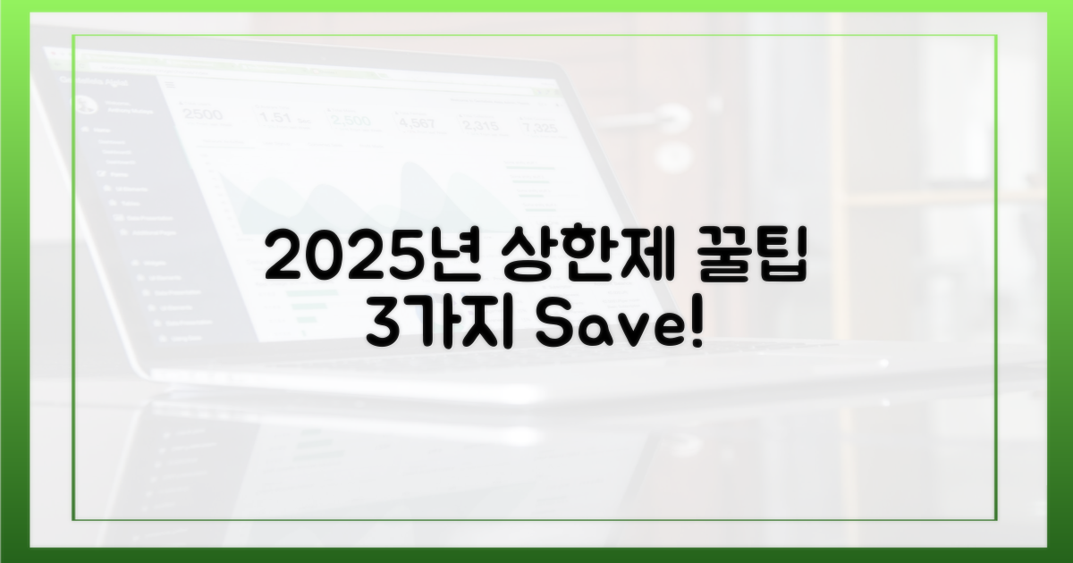 2025년 상한제, 3가지 절약 팁