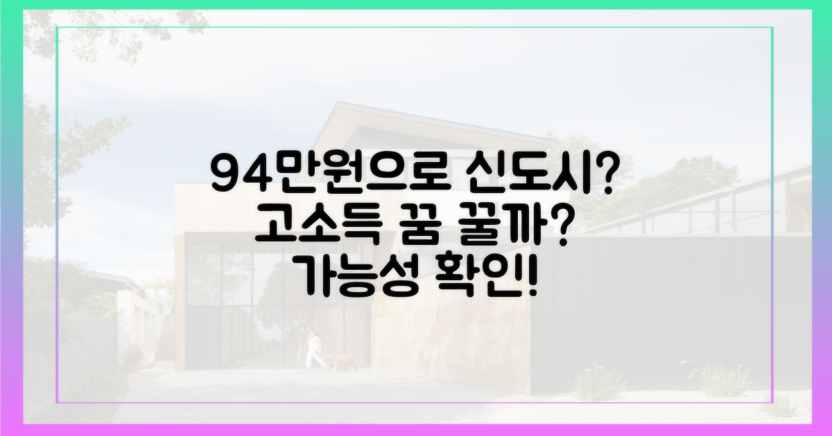 94만원, 고소득 신도시 가능할까?