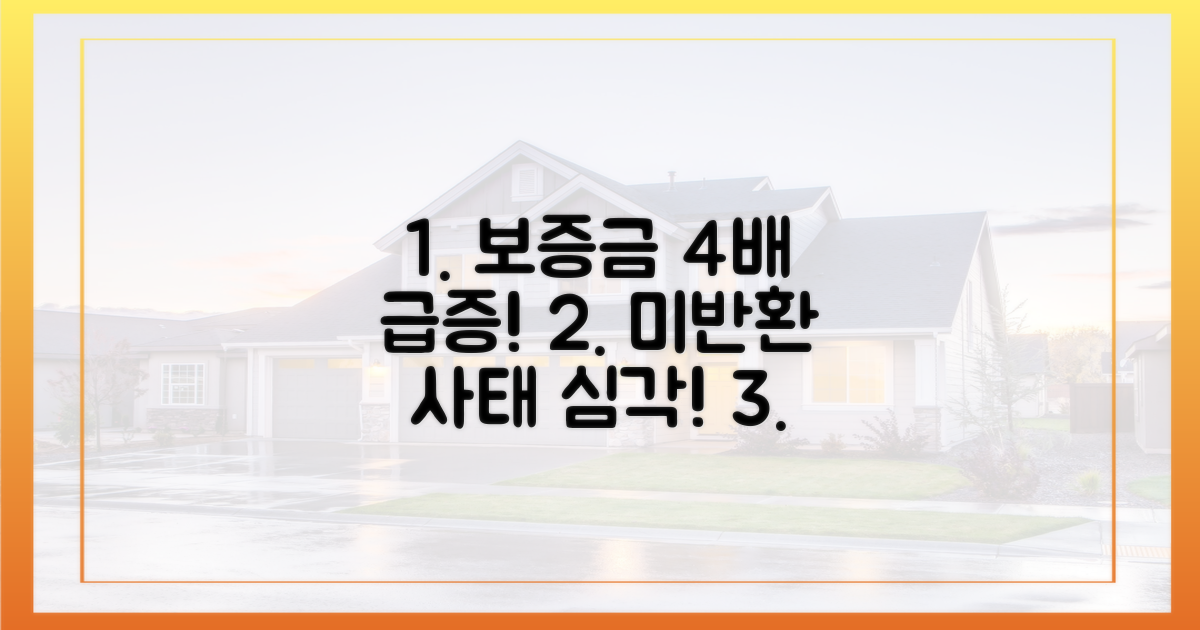 미반환 보증금, 4배 급증!