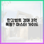 한강벨트 경매, 3억 비싸? 폭등 시대 마스터 가이드