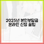 2025년 본인부담상한제, 온라인 신청 가이드
