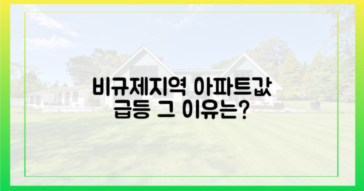 비규제지역 아파트값, 왜 올랐을까?
