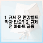 규제 전 아파트 사야? 한강벨트 주변 '들썩' 충격!