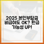 2025년 본인부담상한제, 비급여 항목도 환급받을 수 있을까?