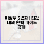 이정부 3번째 카드, 집값 대책 완벽 가이드