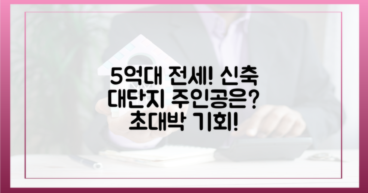 5억대 전세, 신축 대단지 주인공은?