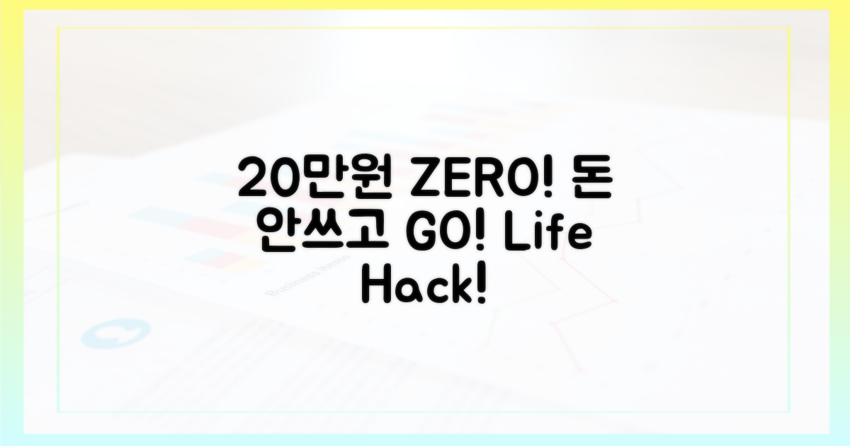 20만원, 0원 추가 지출 꿀팁