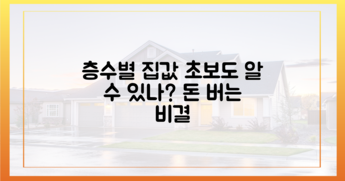 층수별 집값 차이, 초보 투자자도 알 수 있을까?