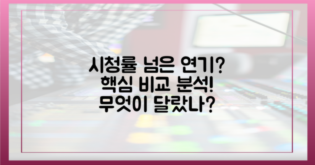 시청률 넘어선 연기, 대체 무엇이 다르길래?