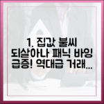 놀랍게 되살아난 집값 불씨, 패닉 바잉 키웠다!
