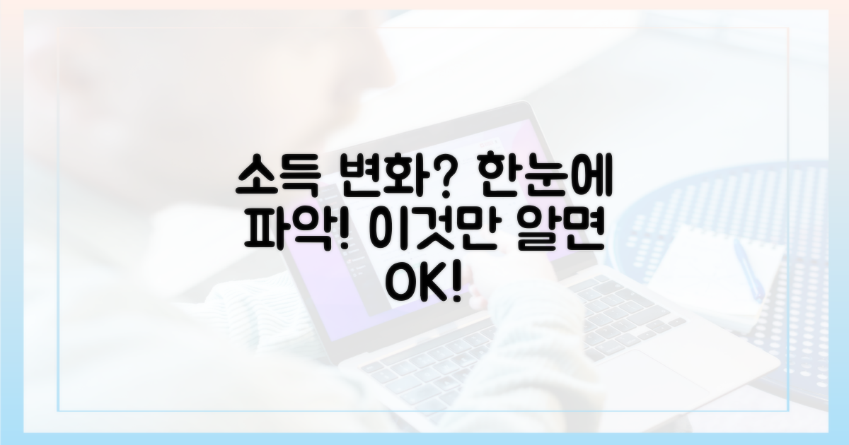 내 소득에 따른 변화 파악