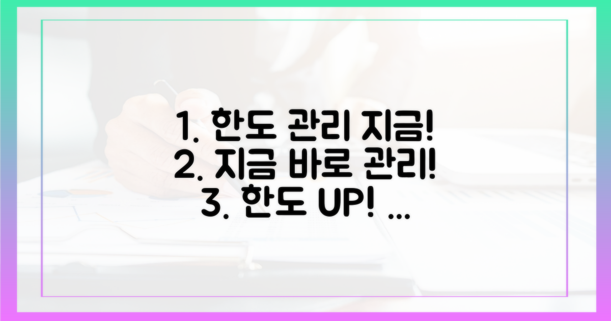 지금 바로 한도 관리하세요!