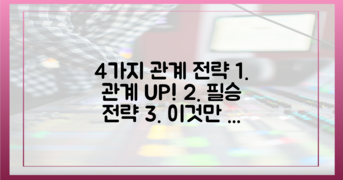 4가지 관계 전략