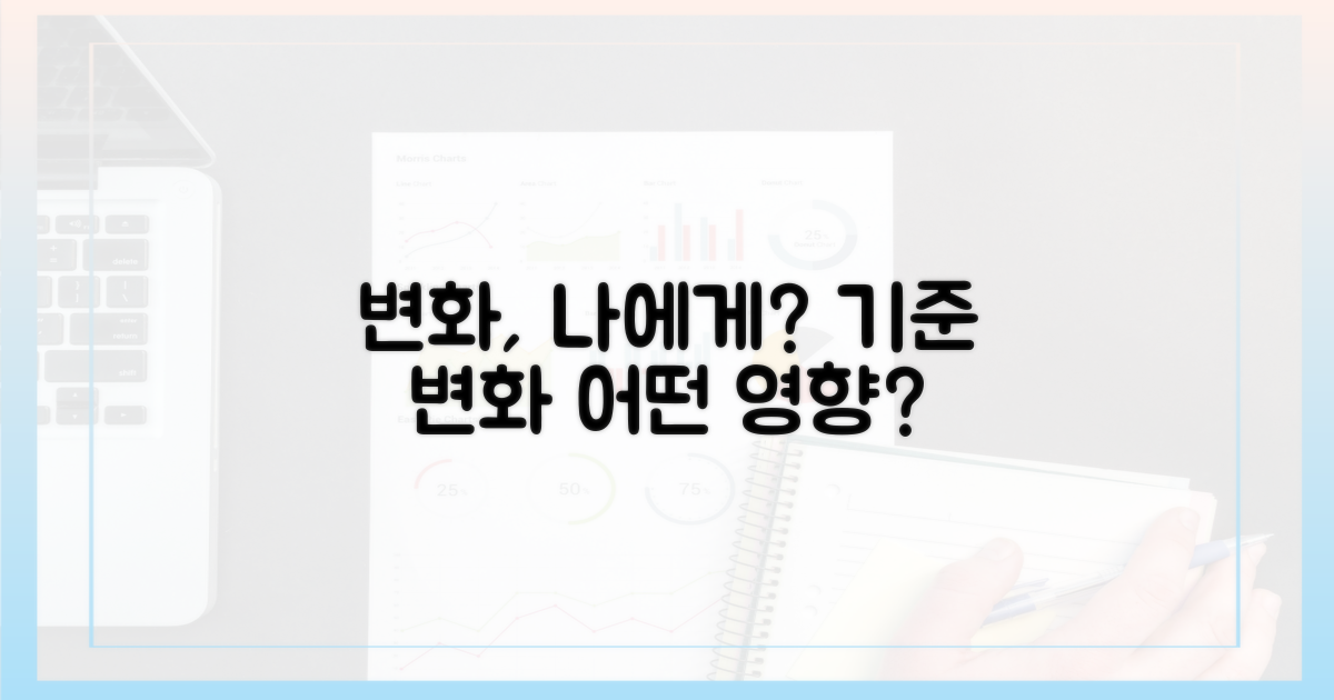 기준 변화, 나에게 어떤 영향 줄까?