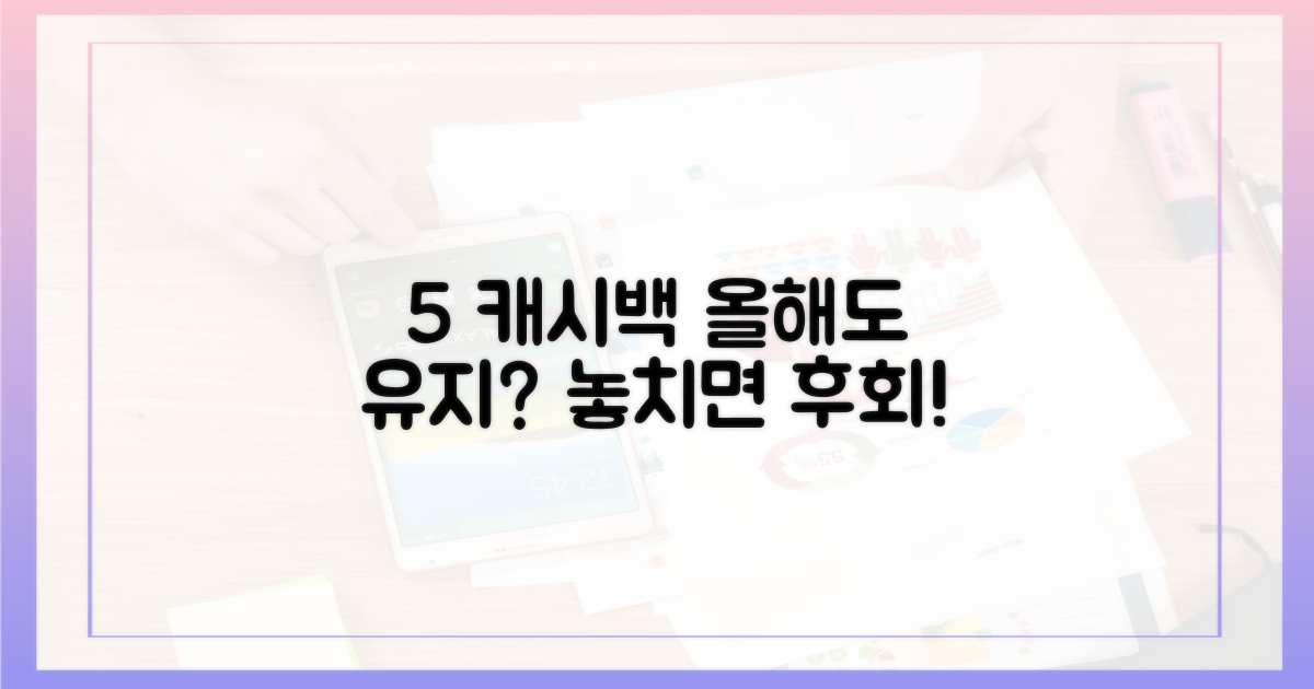 5% 캐시백 혜택, 올해도 유지?