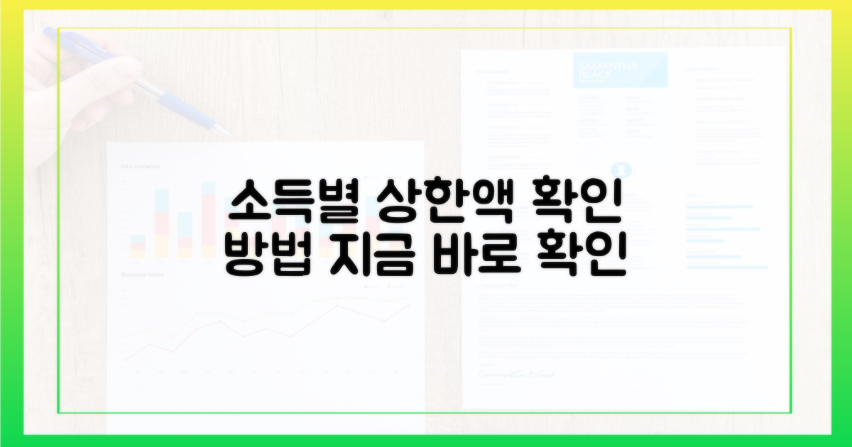 소득 수준별 맞춤 상한액 확인