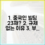 중국인 빌딩 23채? 부동산, 규제 없는 이유?