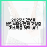 2025년 본인부담상한제, 고령층과 저소득층에게 더 유리해진다?