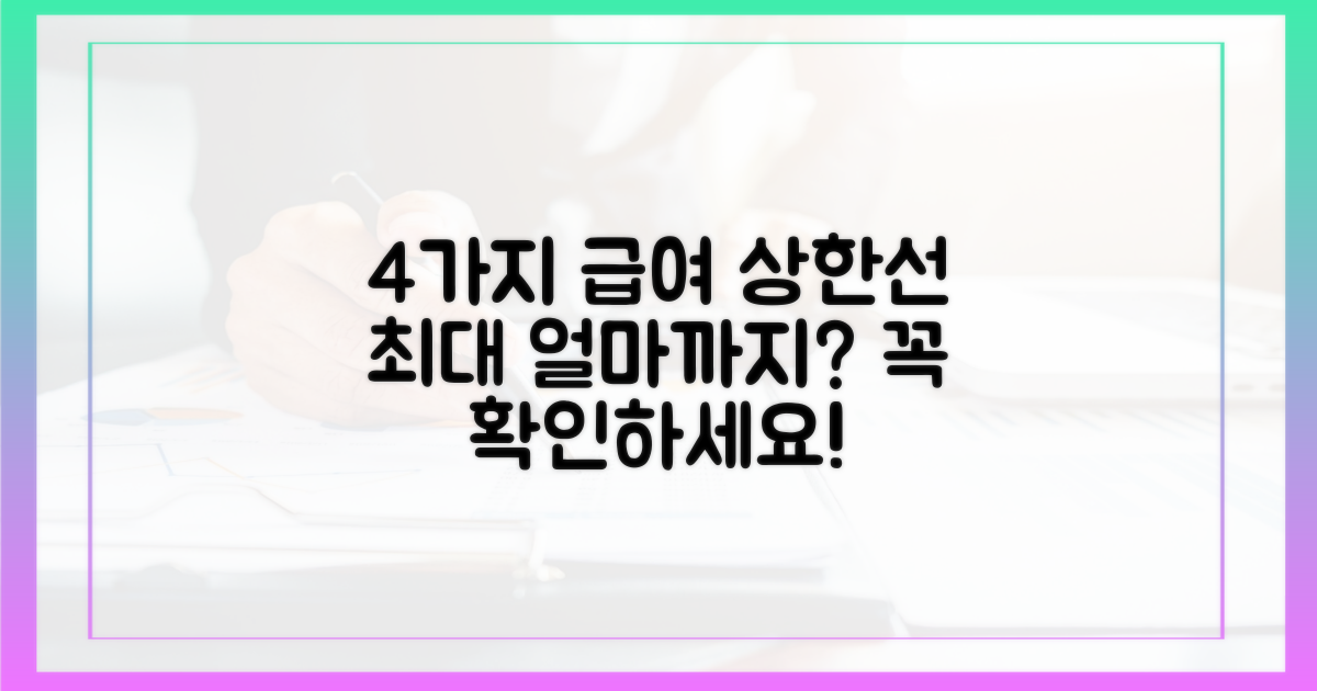 4가지 급여별 상한액