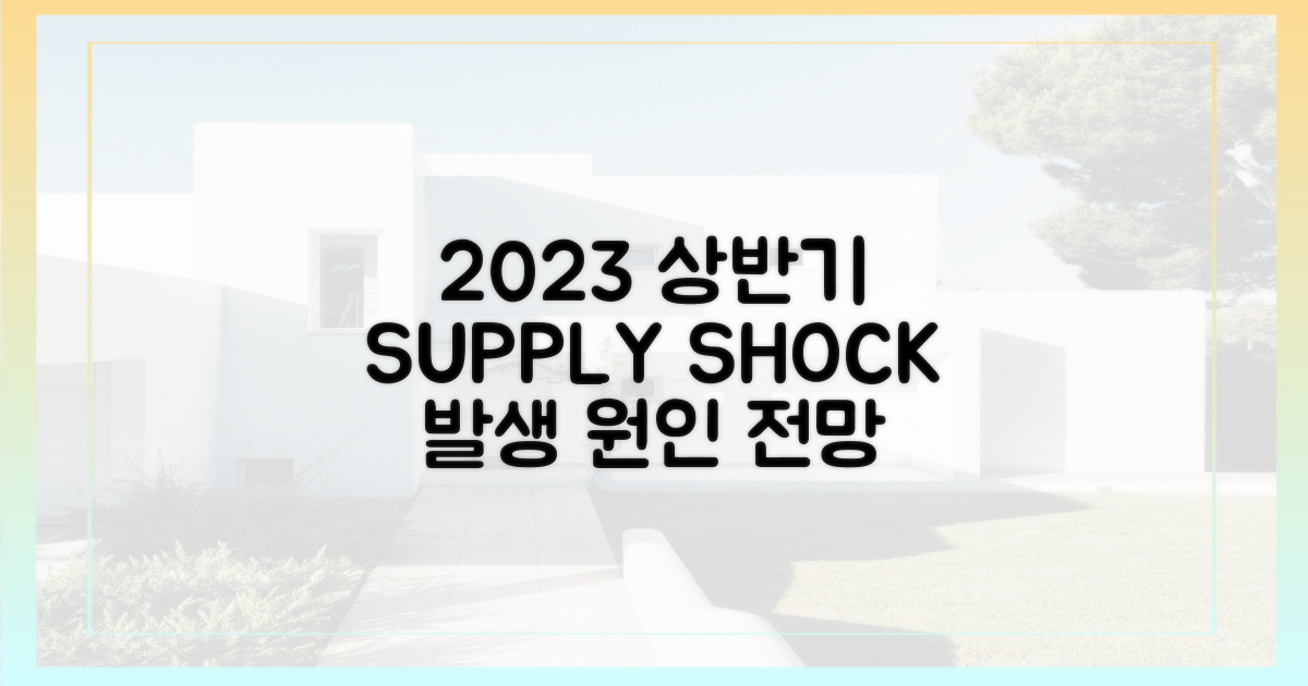 2023년 상반기 공급 충격