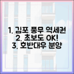 김포 풍무 역세권, 초보도 잡는 호반·대우 분양!